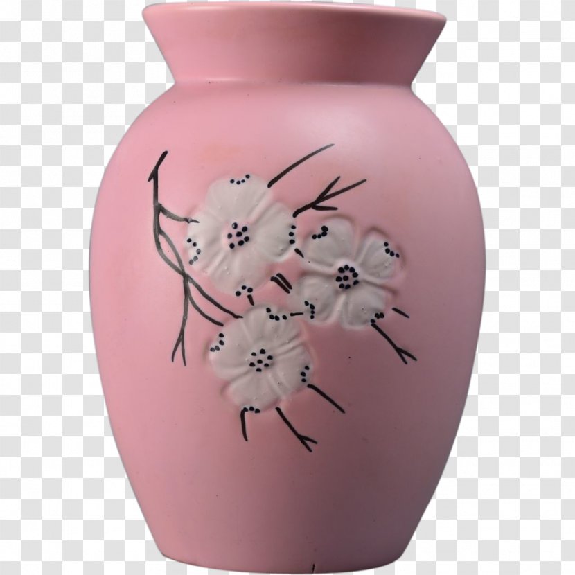 Vase Ceramic McCoy Pottery Urn - Pink - Flower Decoration Simulation Transparent PNG