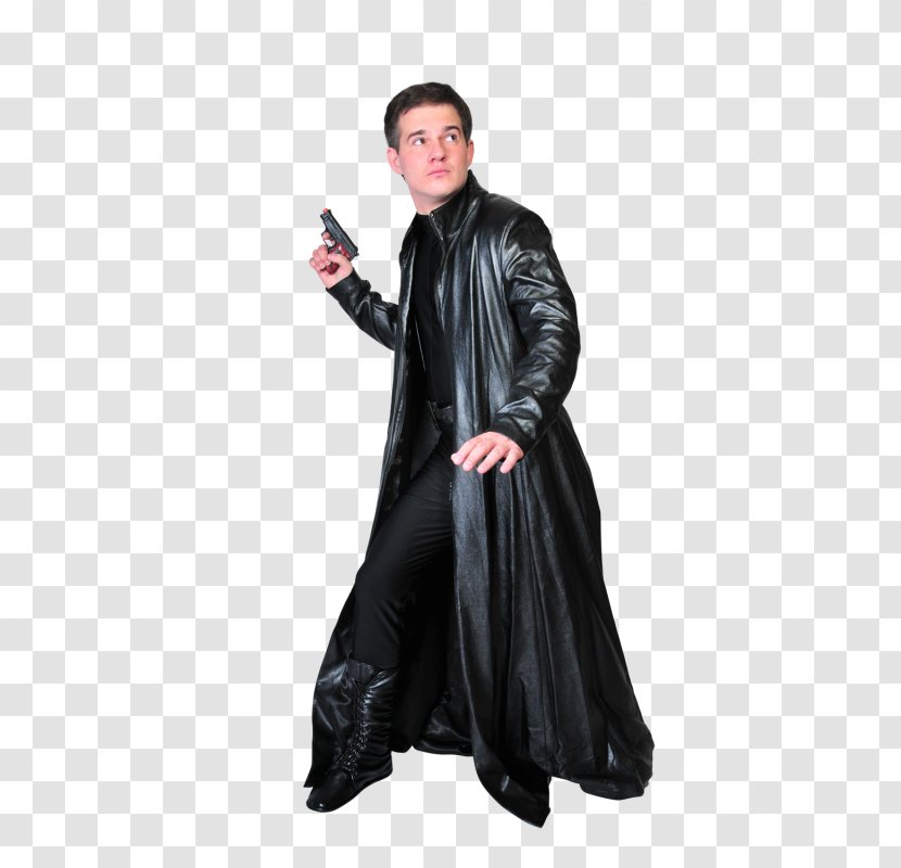 Men In Black Leather Jacket Robe Organization - Flower - MIB Transparent PNG