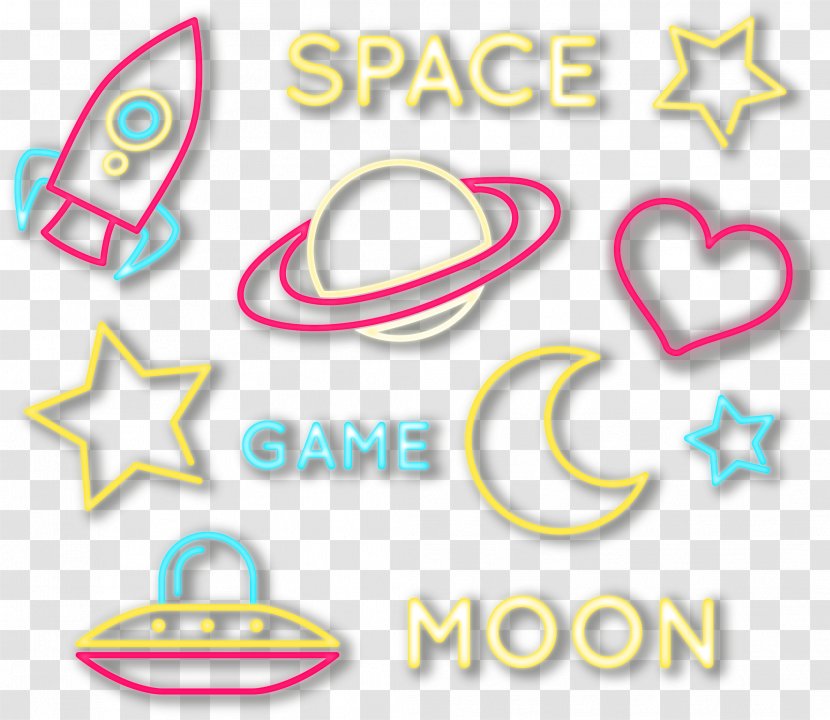 Rocket Spaceflight Aerospace - Logo - Space Neon Lights Transparent PNG