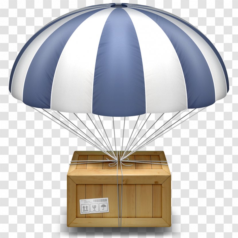 Macintosh AirDrop MacOS Finder Icon - Airdrop - Parachute Transparent PNG