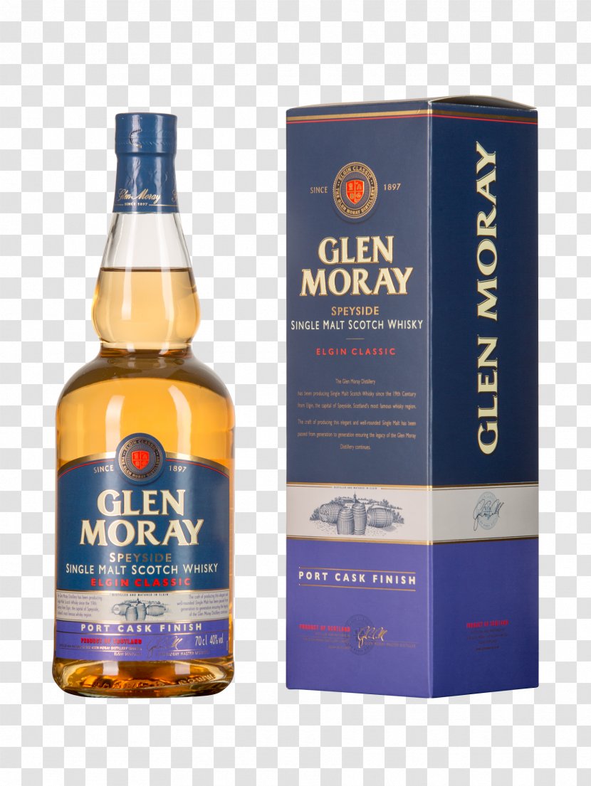 Liqueur Whiskey Glen Moray Classic Port Cask Finish Single Malt Whisky Distillery Glass Bottle - Delivery Transparent PNG