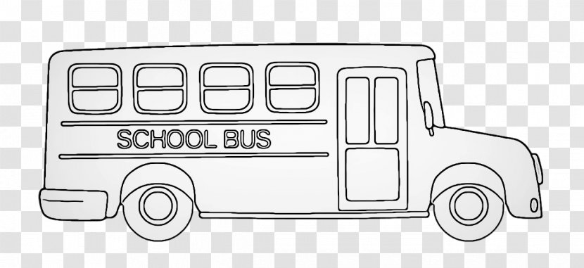 Motor Vehicle Mode Of Transport Line Art - Car - Commercial Bus Transparent PNG