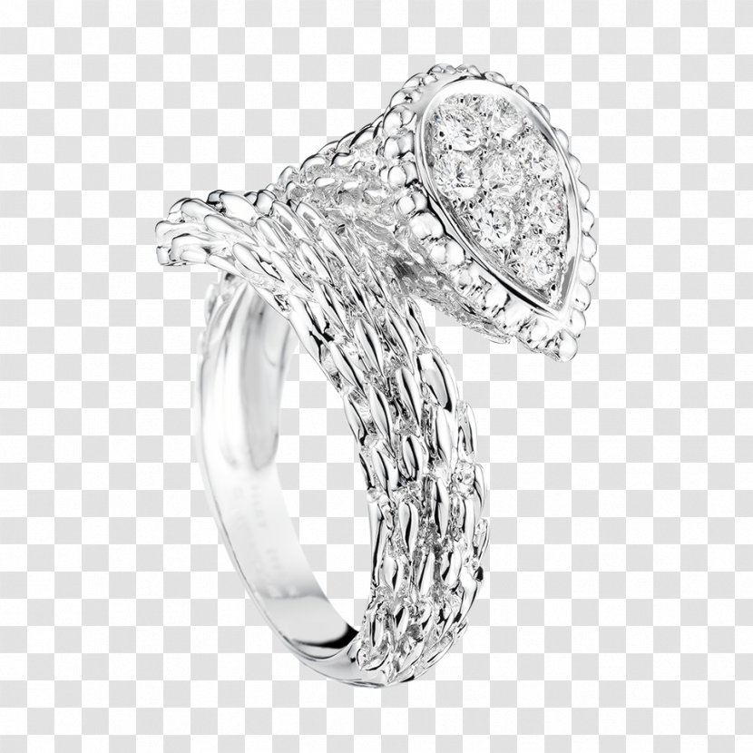 Ring Boucheron Jewellery Solitaire Diamond - Silver Transparent PNG