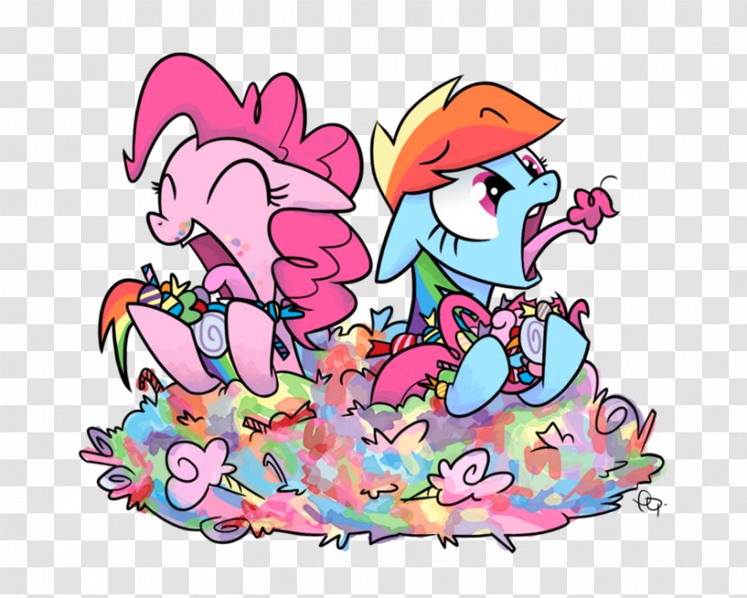 Pinkie Pie Rainbow Dash Fluttershy Applejack Twilight Sparkle - Heart - Watercolor Transparent PNG