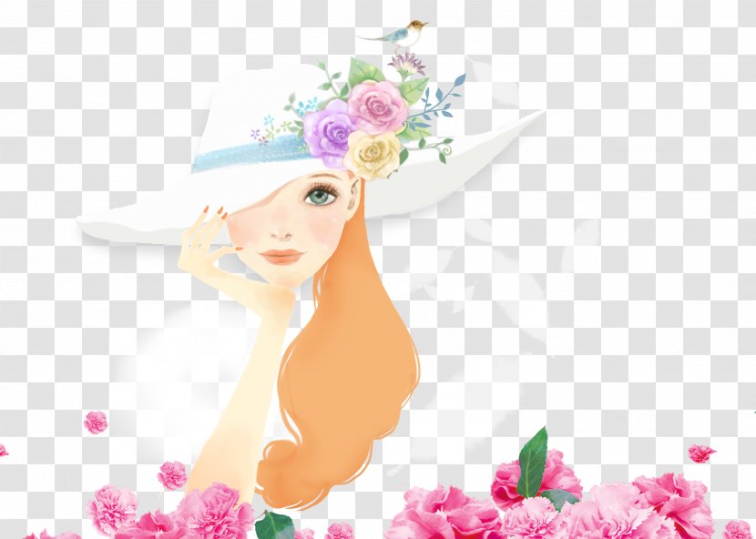 Cosmetics Download - Flower - Hand Painted Beautiful Queen Transparent PNG