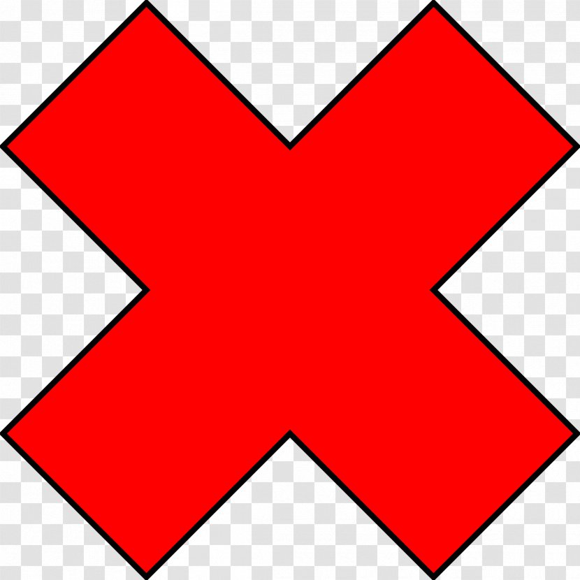 Error Check Mark Clip Art - Text - Red Cross Transparent PNG