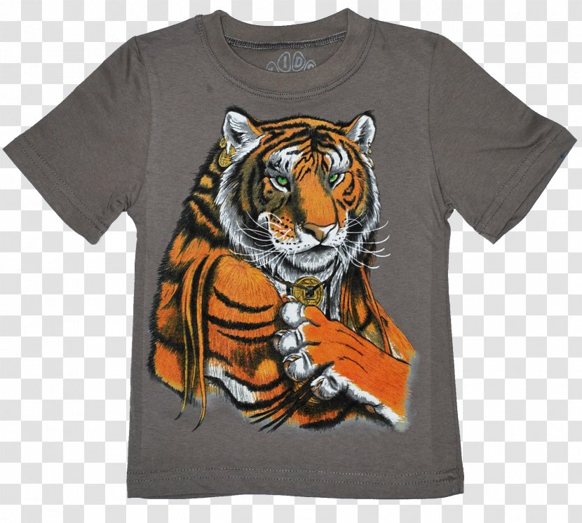 Tiger T-shirt Big Cat Sleeve Transparent PNG