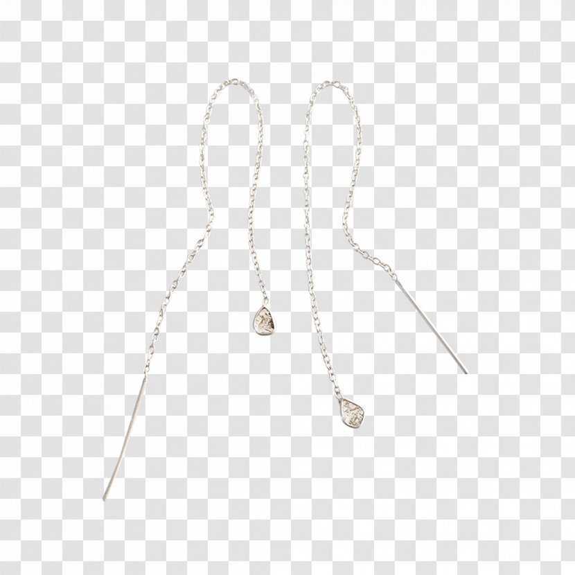 Earring Necklace Silver Body Jewellery - Fashion Accessory Transparent PNG