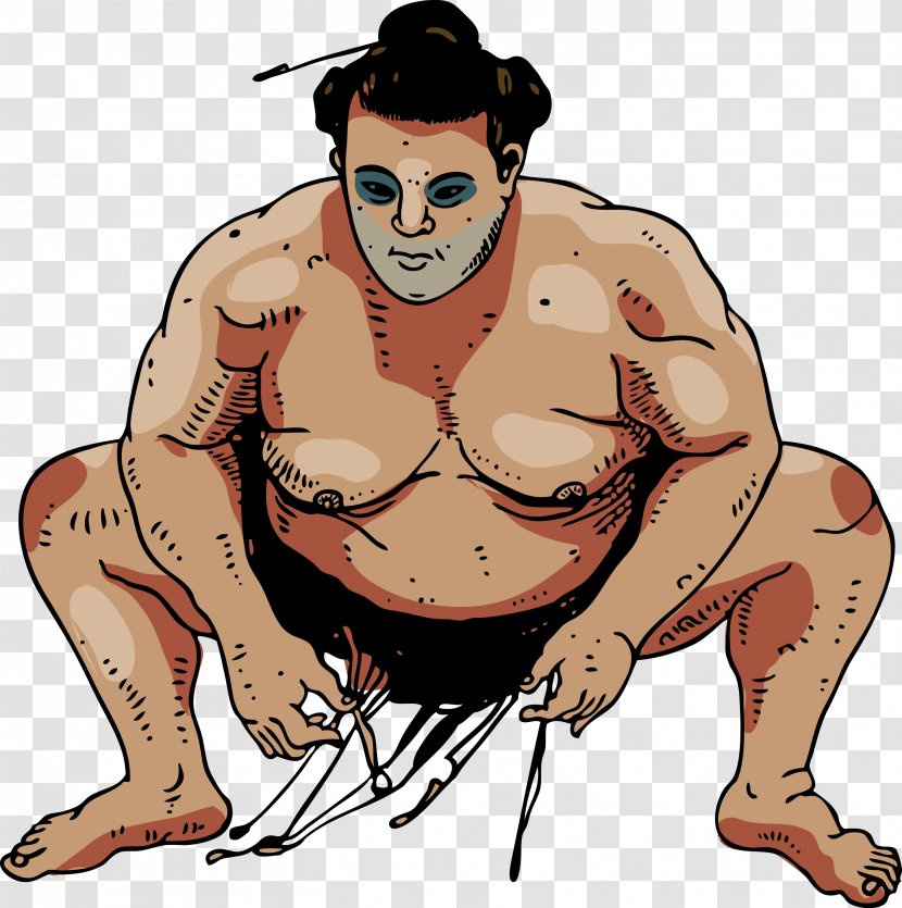 Sumo Wrestling - Cartoon - Decorative Wrestler Transparent PNG