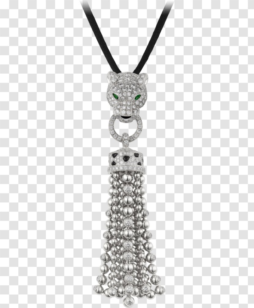 Earring Charms & Pendants Necklace Cartier Brilliant - Diamond Cut - Black Panther Transparent PNG