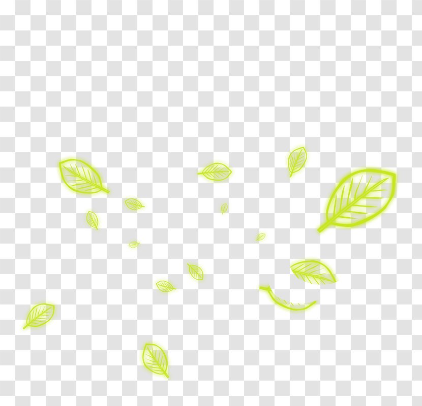 Green Pattern - Rectangle - Fluorescent Leaves Transparent PNG