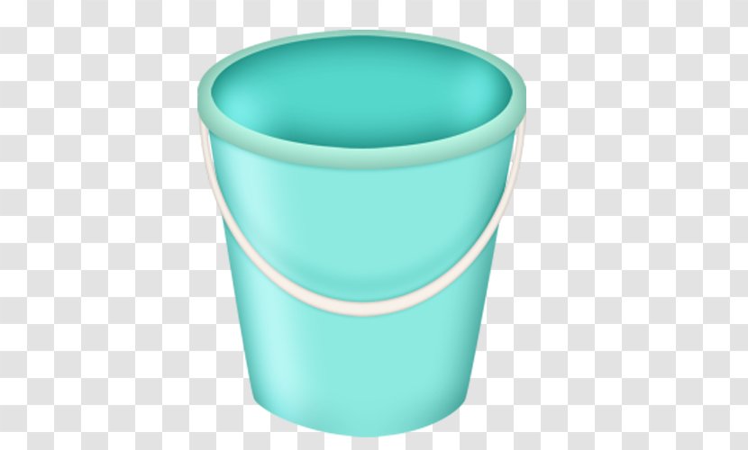 Bucket Plastic Barrel - Aqua - Household Buckets Transparent PNG