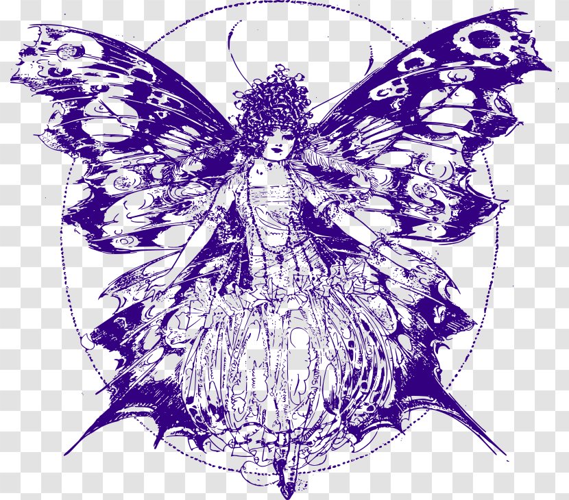 Butterfly Insect Female Clip Art - Violet Transparent PNG