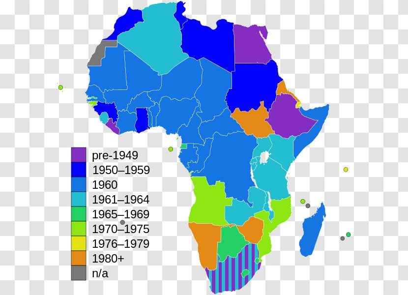 Languages Of Africa Map - African Independence Movements Transparent PNG