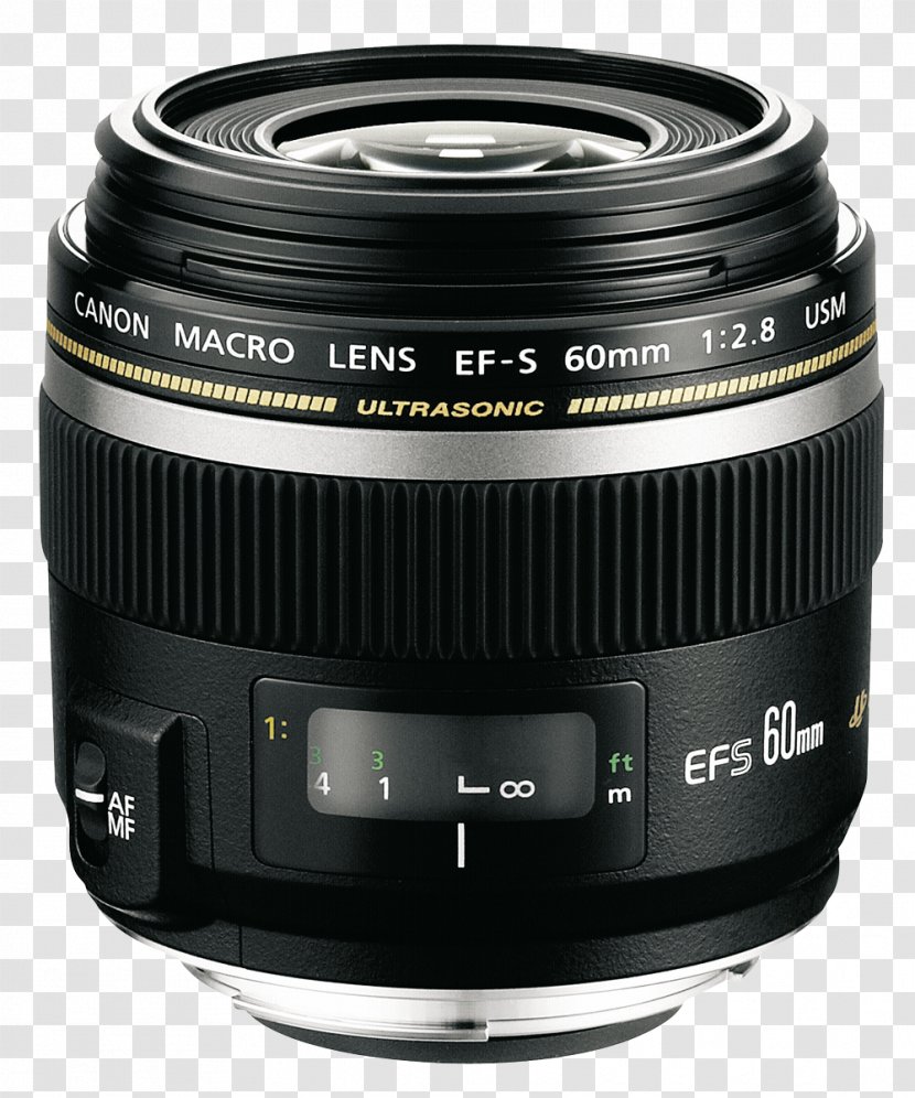 Canon EF-S 60mm F/2.8 Macro USM Lens EF Mount 100mm EOS - Camera Transparent PNG