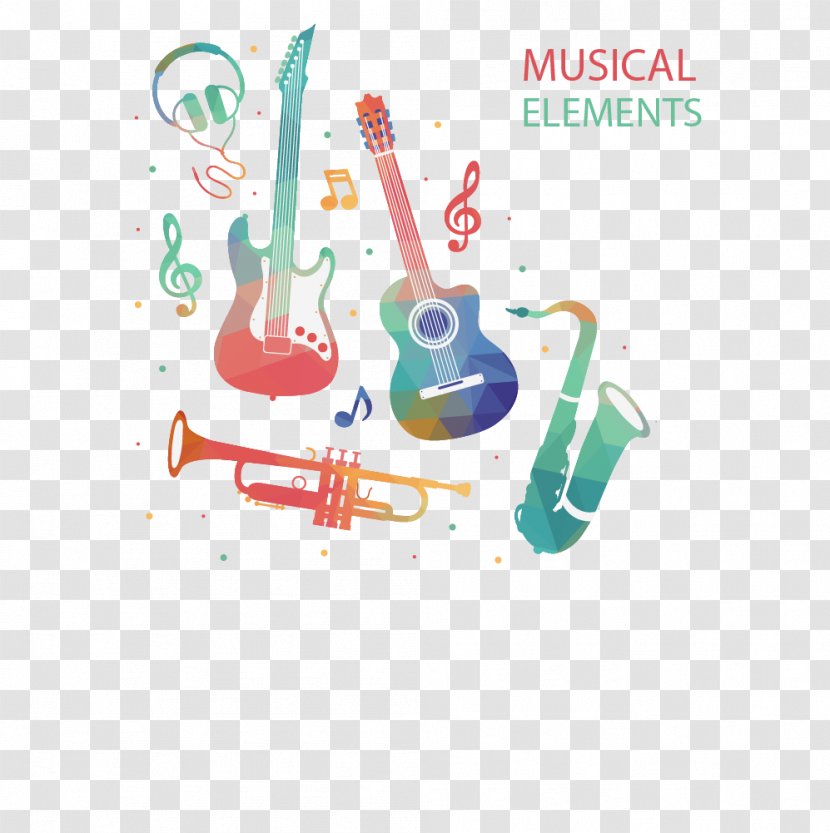 Musical Instrument Clip Art - Flower - Color Geometric Instruments Vector Material Transparent PNG