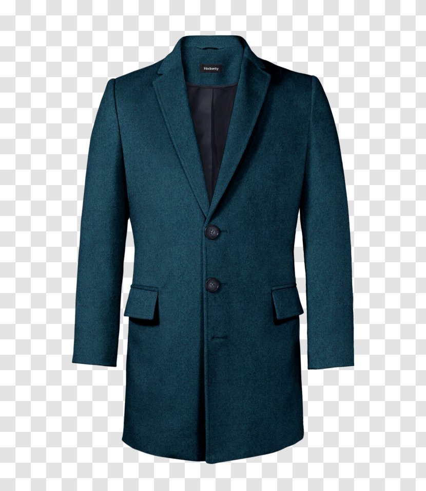 Overcoat Bespoke Tailoring Pea Coat Blue Wool - Outerwear Transparent PNG