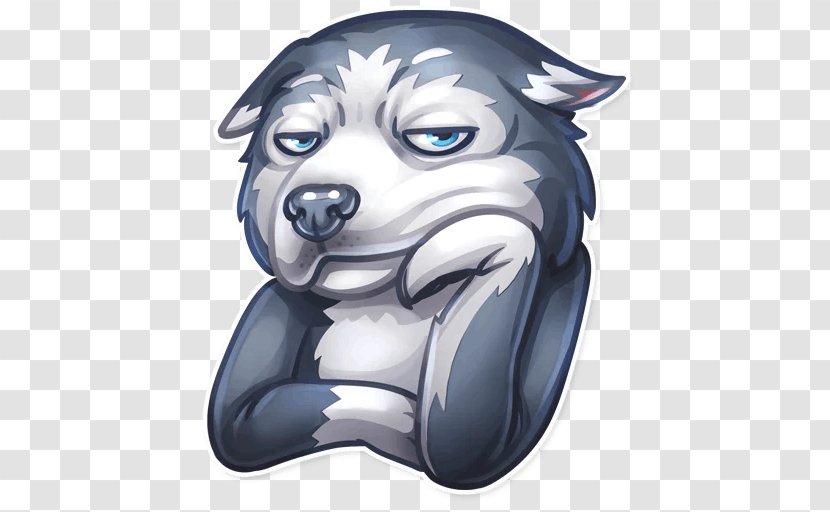 Siberian Husky Telegram Pug Dachshund Sticker - Headgear Transparent PNG