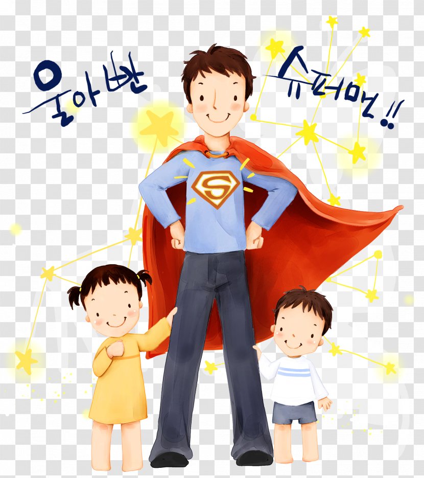 Father's Day Child Poster - Cartoon Transparent PNG