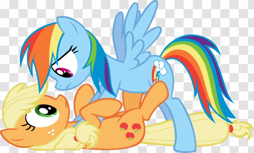 Rainbow Dash Applejack My Little Pony Pinkie Pie - Heart - Kiss Vector Transparent PNG