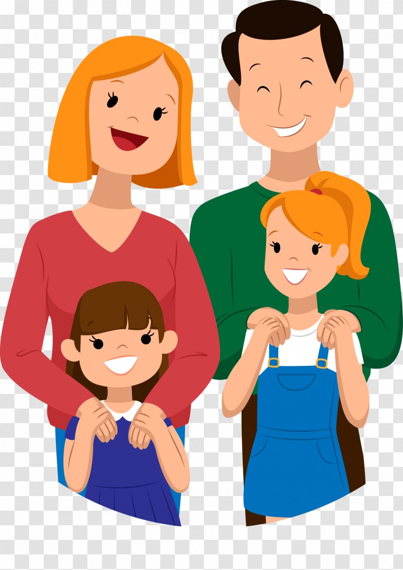 Droopy Family Cartoon Child - Vector Hand Painted A Transparent PNG