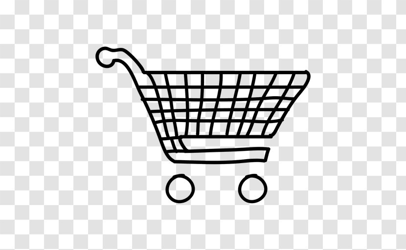 Shopping Cart Drawing - Line Art Transparent PNG