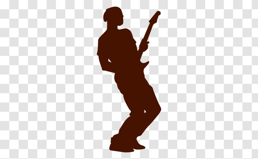 Silhouette Guitarist Musician - Flower Transparent PNG