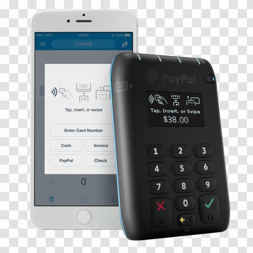 Card Reader EMV Contactless Payment PayPal Smart - Paypal Transparent PNG