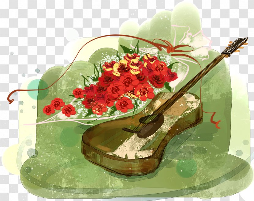 Watercolor Painting Guitar Violin - Art Transparent PNG