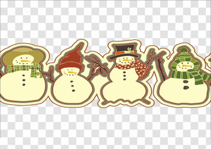 Snowman Sushi Winter - In A Row Transparent PNG