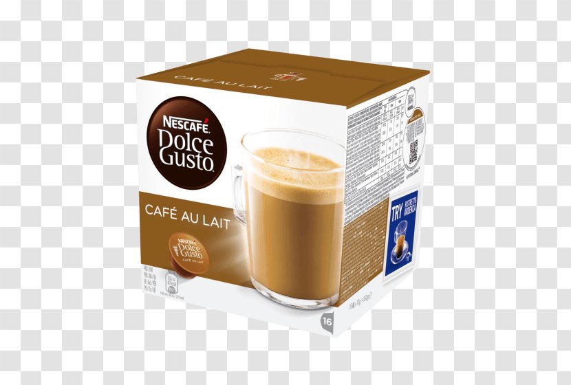 Dolce Gusto Café Au Lait Coffee Cappuccino Cafe - Iced Transparent PNG