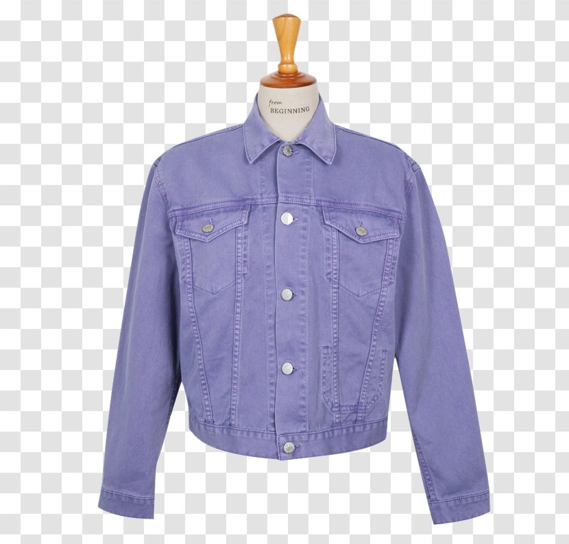 Sleeve Denim Jacket Shirt Button Transparent PNG