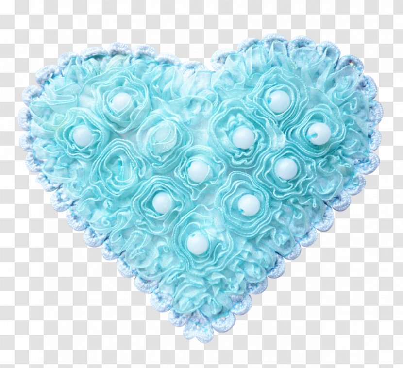 Blue Turquoise Heart Clip Art - Teal Transparent PNG