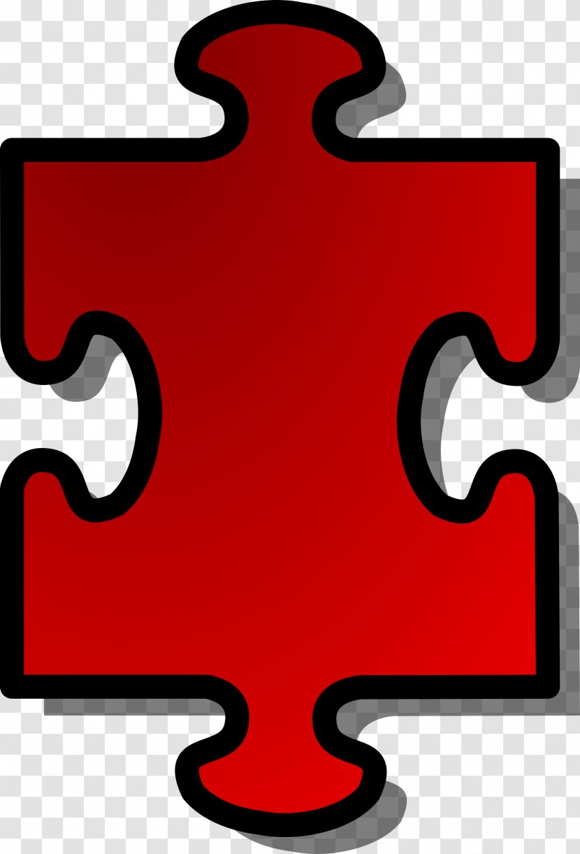 Jigsaw Puzzles Clip Art - RED SHAPES Transparent PNG