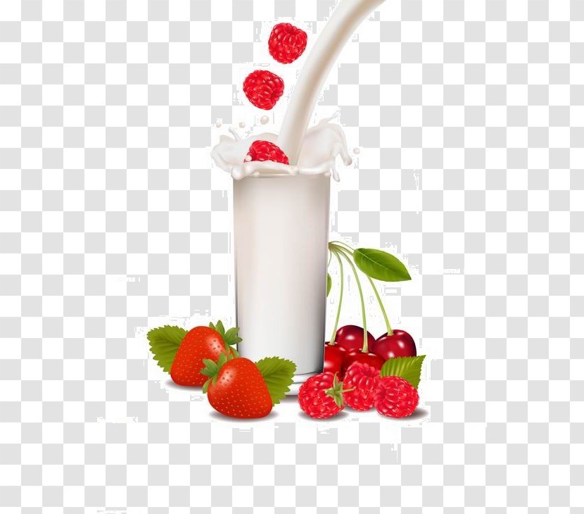 Strawberry Milkshake Smoothie Ice Cream - Fruit Transparent PNG