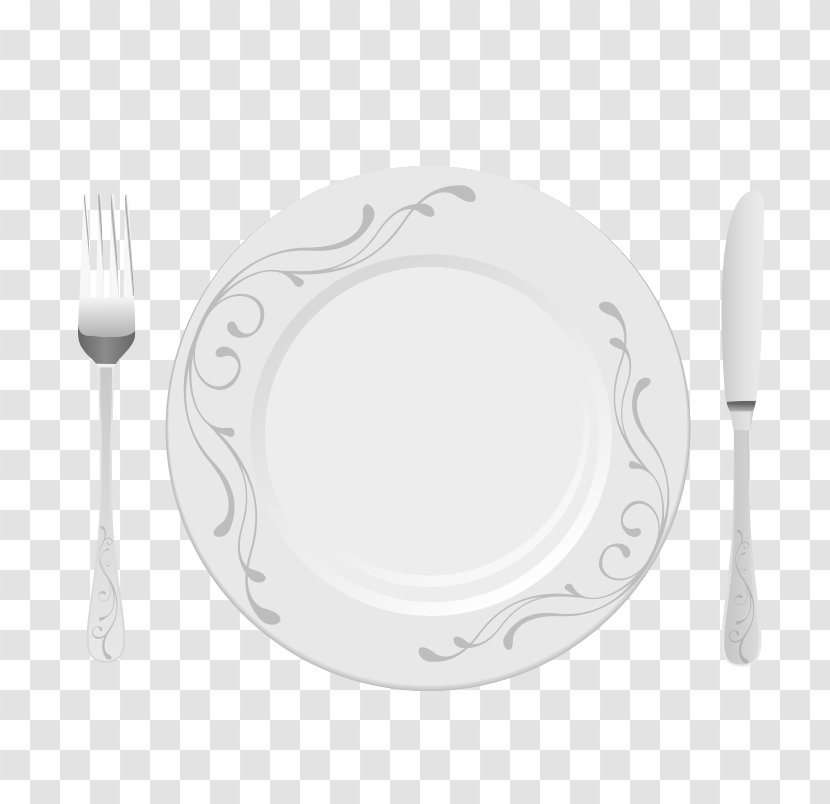 U7535u9676u7089 Induction Cooking - Material - White Plate Fork Vector Transparent PNG