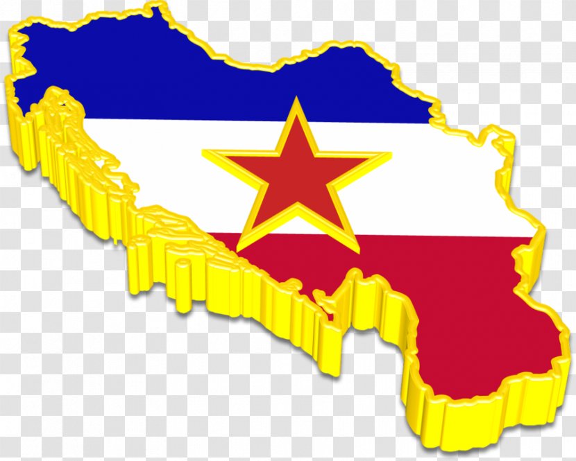 Socialist Federal Republic Of Yugoslavia Breakup Serbia Yugoslav Wars Flag - Balkans - 3d Map Transparent PNG