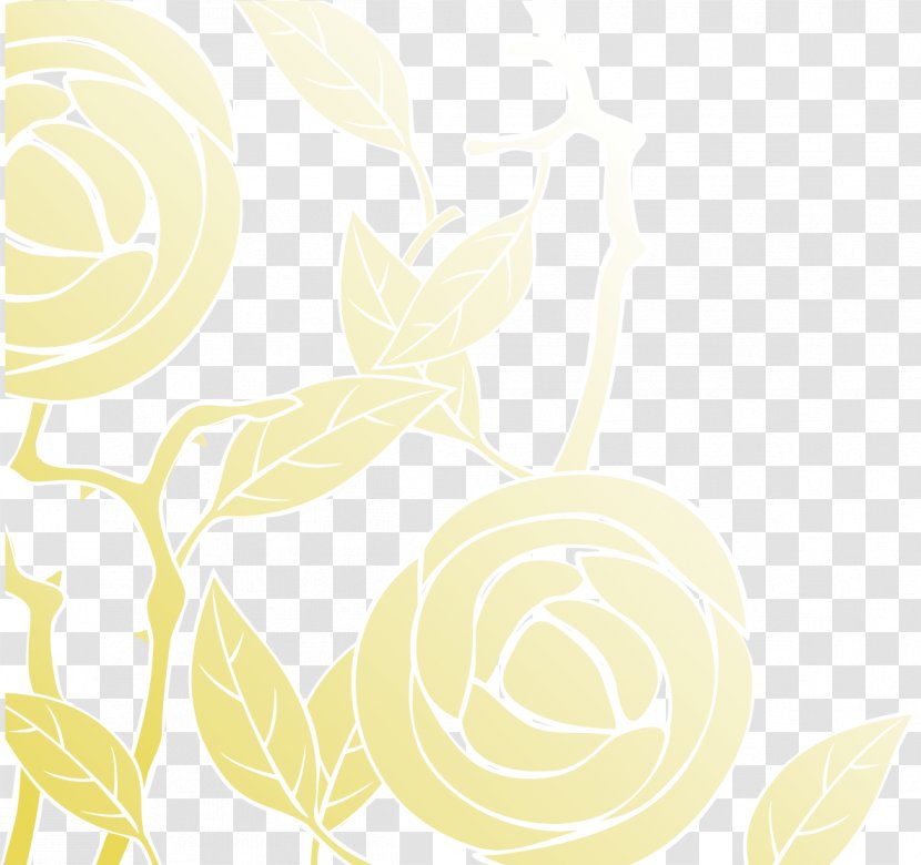 Petal Drawing Flora Pattern - Flower - Yellow Rose Background Transparent PNG