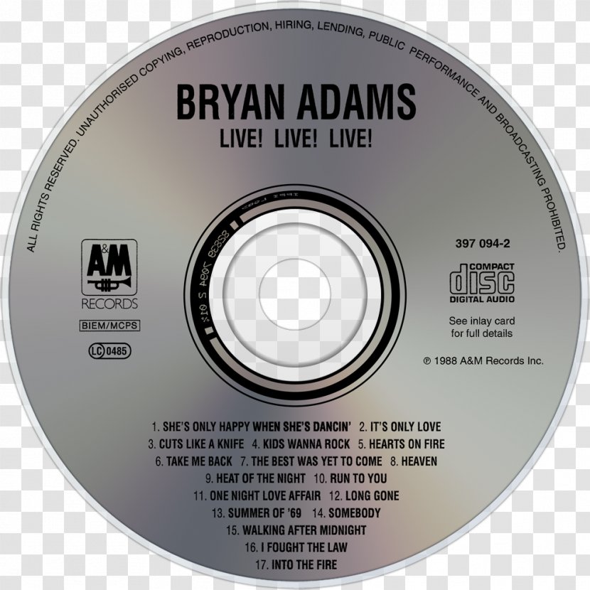 Compact Disc Flash Gordon United Kingdom - Brian Adams Transparent PNG