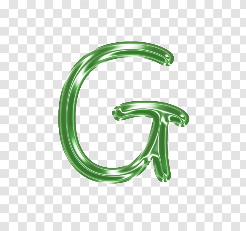 G Letter Christmas Font - Green Transparent PNG