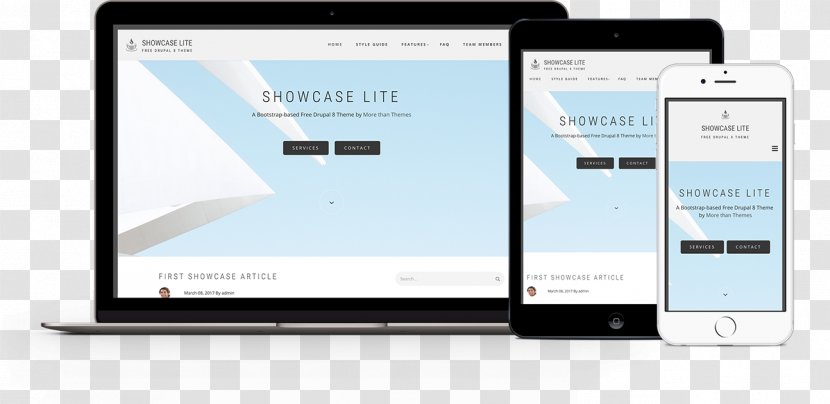 Responsive Web Design Bootstrap Drupal 8 Theme - Electronic Device - Showcase Transparent PNG