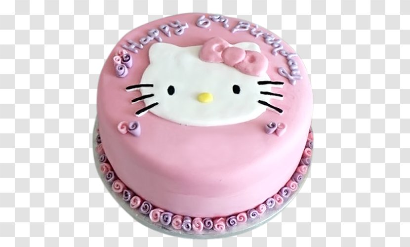 Birthday Cake Hello Kitty Torte Tart Frosting & Icing - Royal Transparent PNG