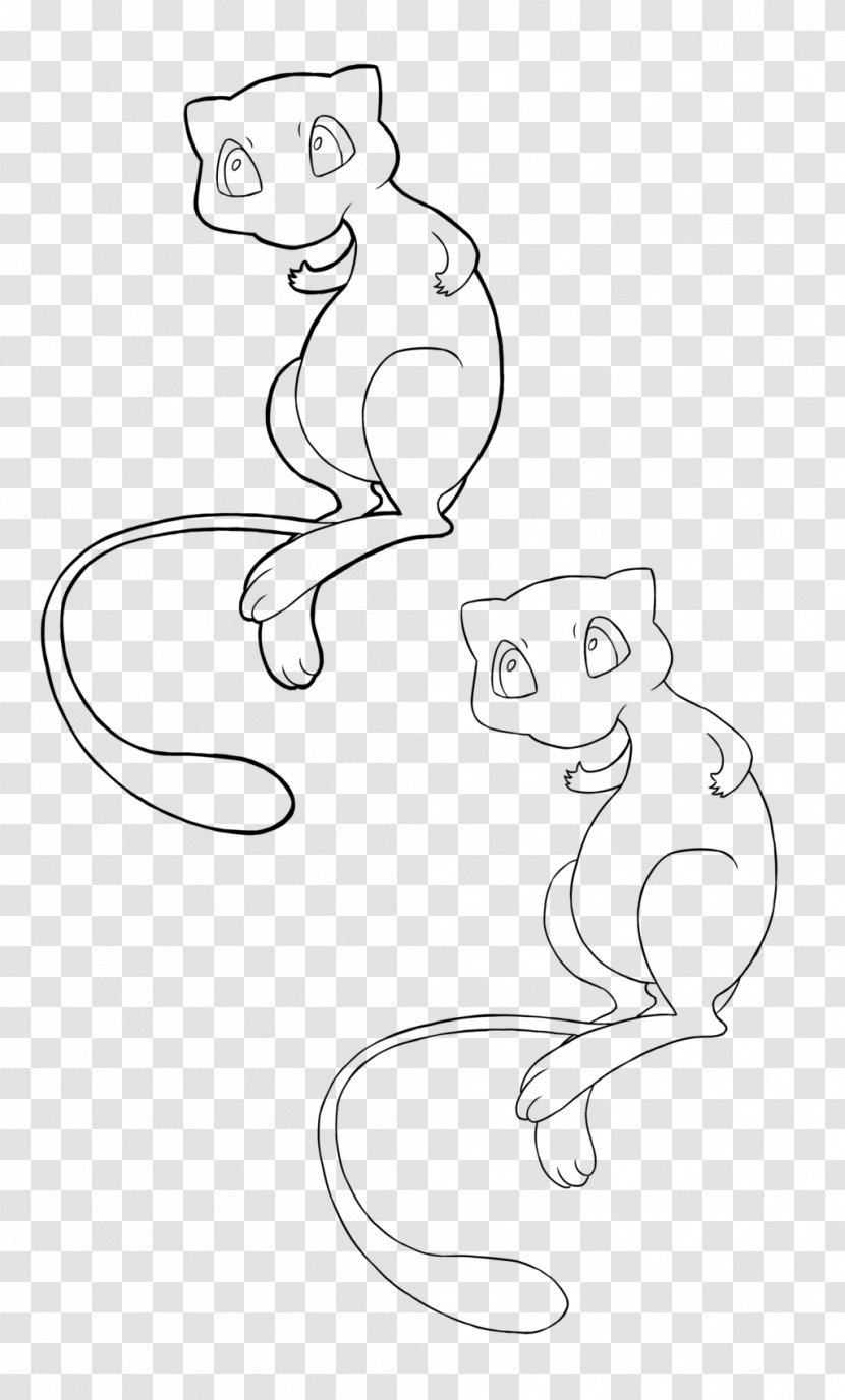 Cat Line Art Finger Sketch - Cartoon Transparent PNG