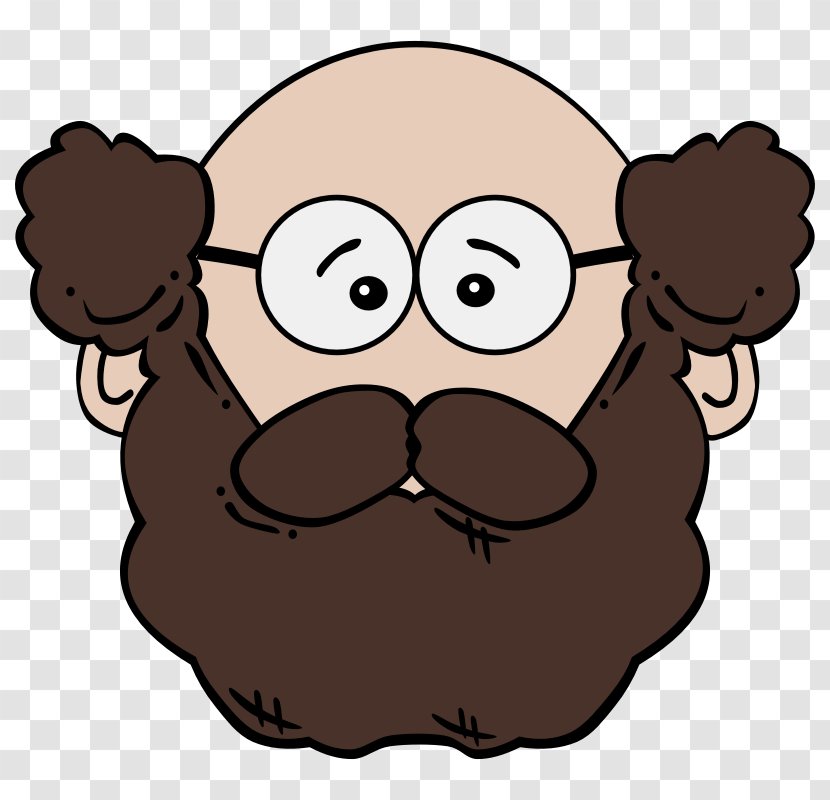 Cartoon Beard Man Clip Art - Snout - Face Transparent PNG
