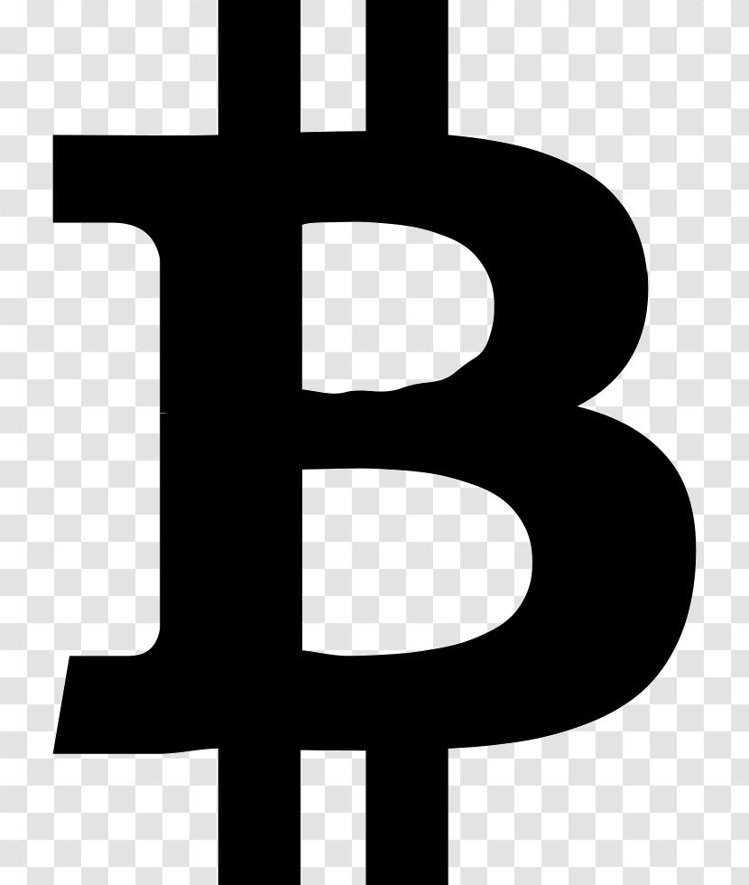 Bitcoin Logo - Black And White Transparent PNG