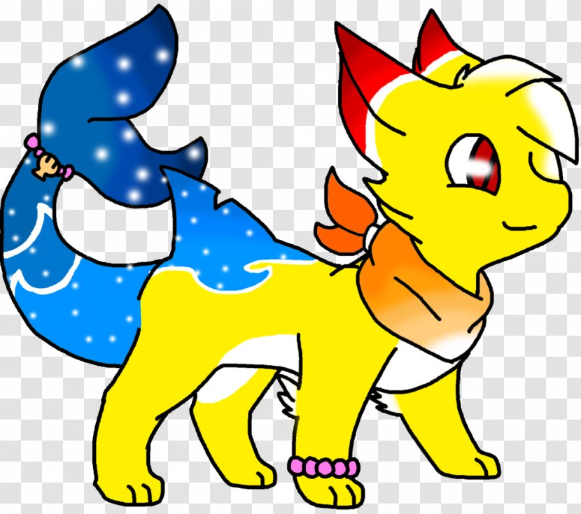 Cat Dog Paw Tail Clip Art - Yellow - Star Ocean Transparent PNG
