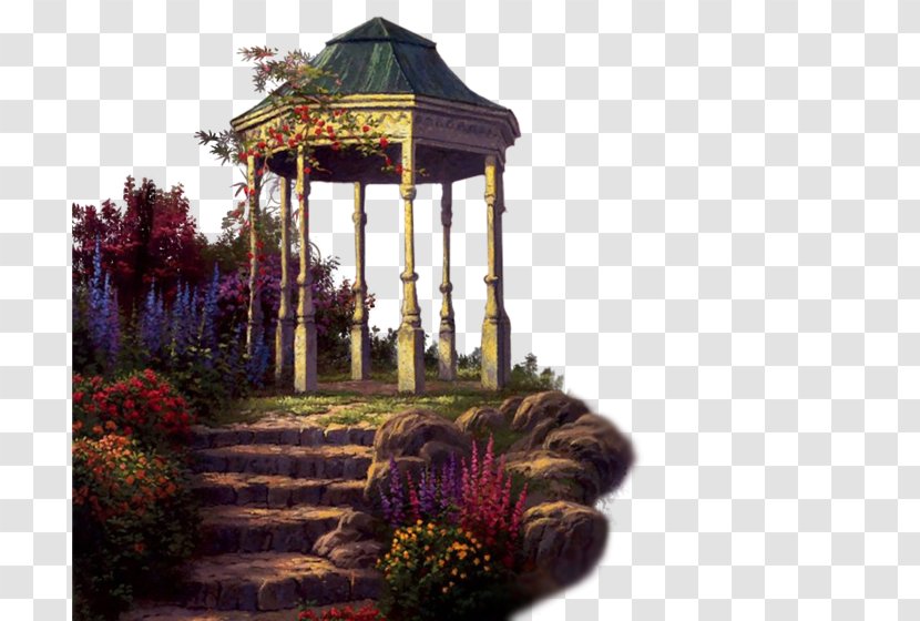 Gazebo Of Prayer Painting Painter The Starry Night - Outdoor Structure Transparent PNG