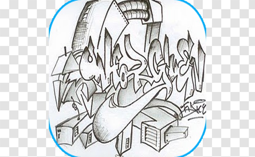 Drawing Graffiti Android Sketch - Black And White Transparent PNG
