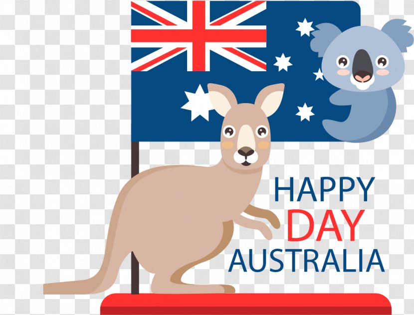 Australian Shepherd Flag Of Australia Day Koala - Kangaroo Festival Poster Transparent PNG