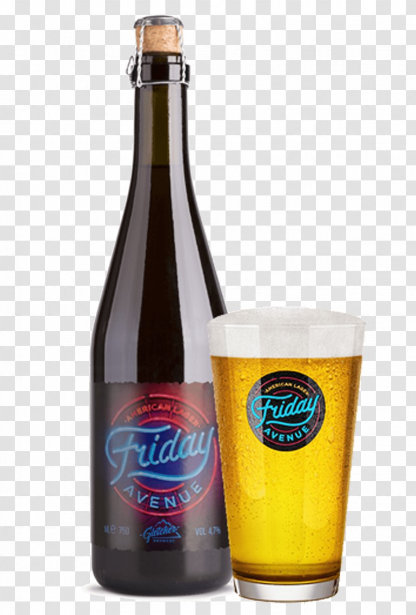Pale Lager Beer American - Glass Bottle Transparent PNG
